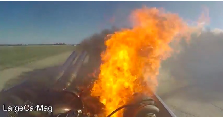 That’s Bad, Right? This Screaming Diesel Truck Burns Tires And Then Catches On Fire!