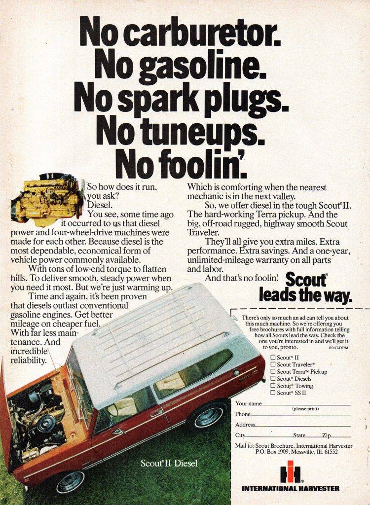 1978 International Scout Ad, Diesel, Scout II 